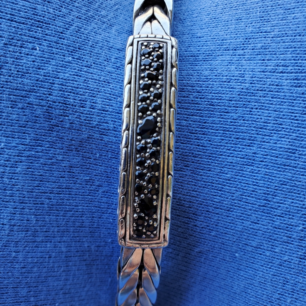 John Hardy SS & Black Sapphire Bracelet - Picture 2 of 15